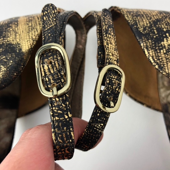 Sam Edelman 'Marina' Gold Flecked Peep-Toe Pump - Picture 4 of 16